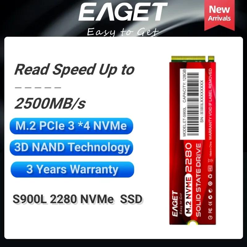 EAGET S900L SSD NVMe M.2 SSD 1TB SSD 512GB 내장 솔리드 스테이트 하드 디스크, M2 PCIe 3.0x4 2280 드라이브, PS5 노트북 PC용